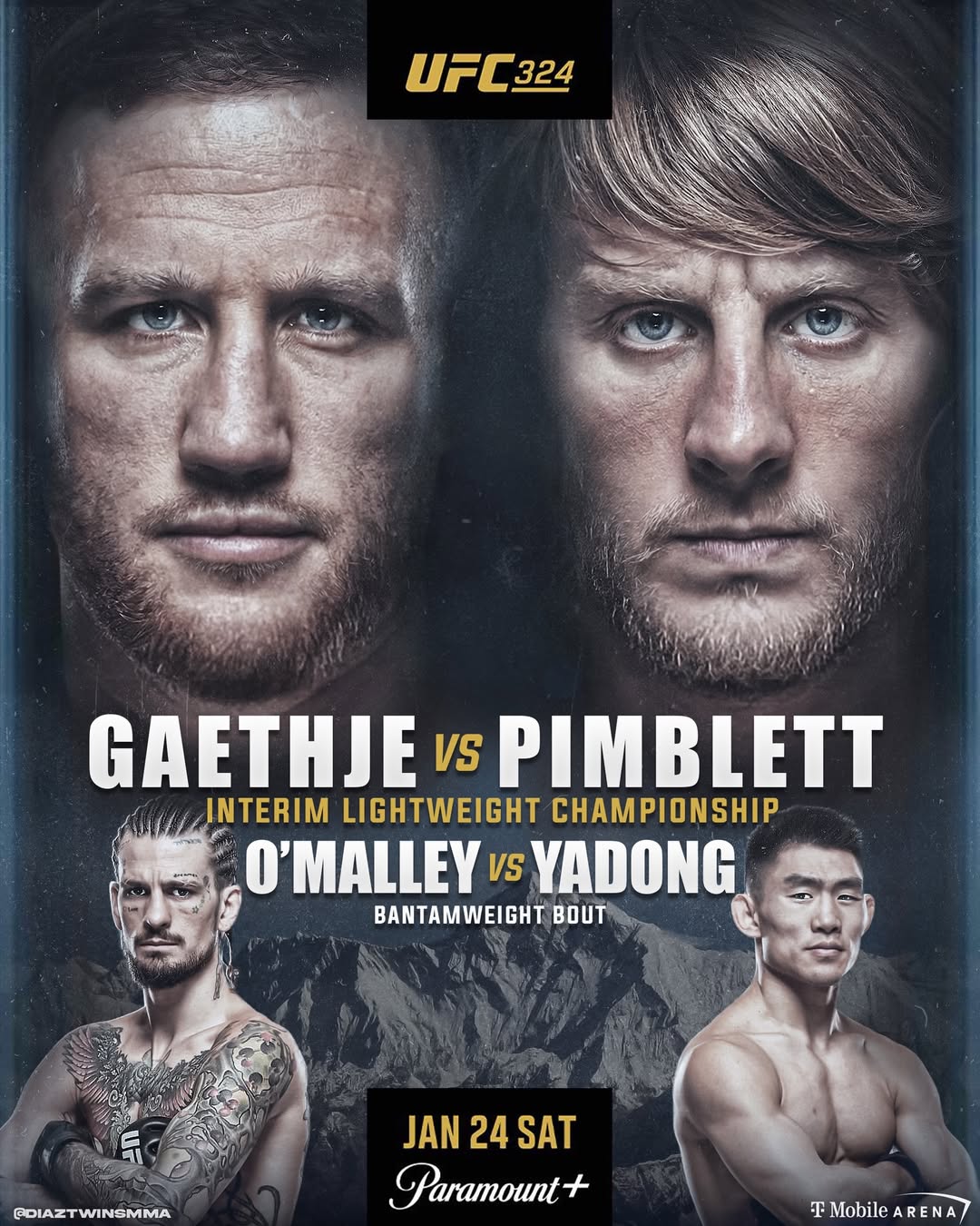 Полный кард UFC 324: Джастин Гэтжи – Пэдди Пимблетт. Все бои шоу 25 января