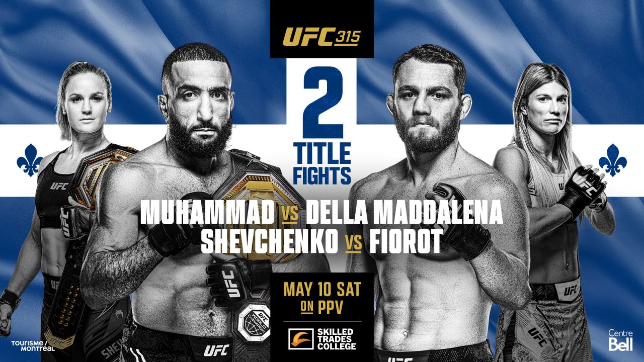 Полный кард UFC 315: Мухаммад–Делла Маддалена, Шевченко–Фьоро. Все бои шоу 11 мая