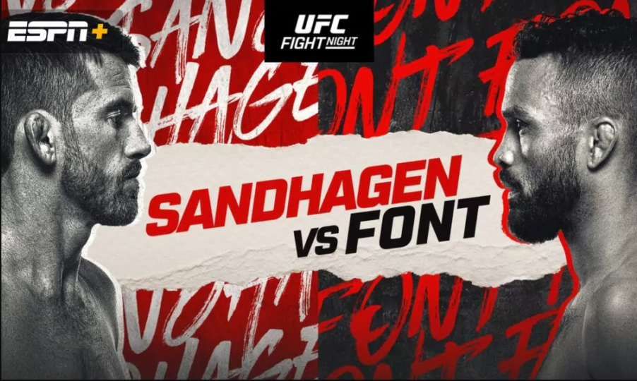 Прямая трансляция UFC on ESPN 50: Сэндхаген – Фонт. Смотреть онлайн
