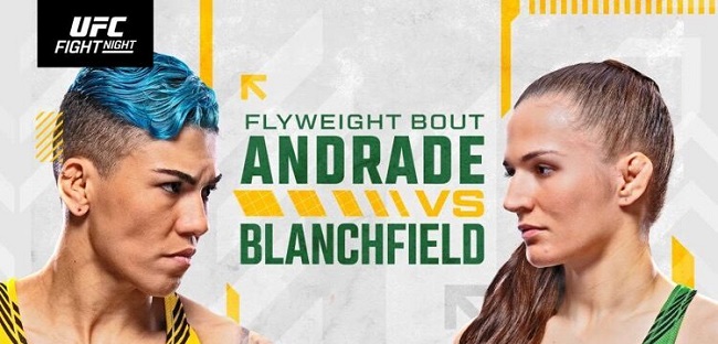 Прямая трансляция UFC Fight Night 219: Джессика Андраде – Эрин Бланчфилд. Смотреть онлайн Прямая трансляция UFC Fight Night 219: Джессика Андраде – Эрин Бланчфилд. Смотреть онлайн