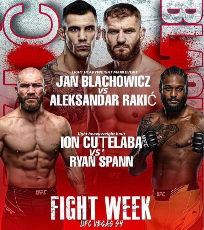 Прямая трансляция Ян Блахович – Александр Ракич. UFC Vegas 54 смотреть онлайн Прямая трансляция Ян Блахович – Александр Ракич. UFC Vegas 54 смотреть онлайн