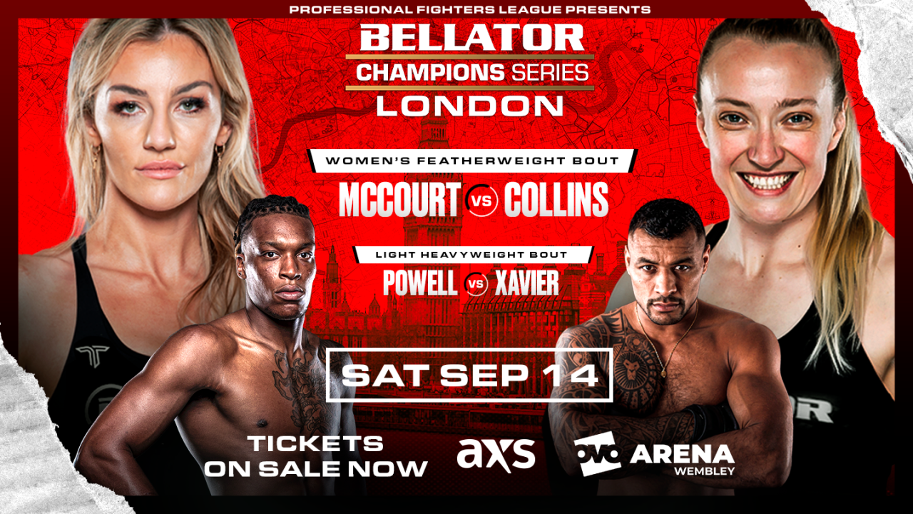 Прямая трансляция Bellator London: Маккурт – Коллинс. Смотреть онлайн