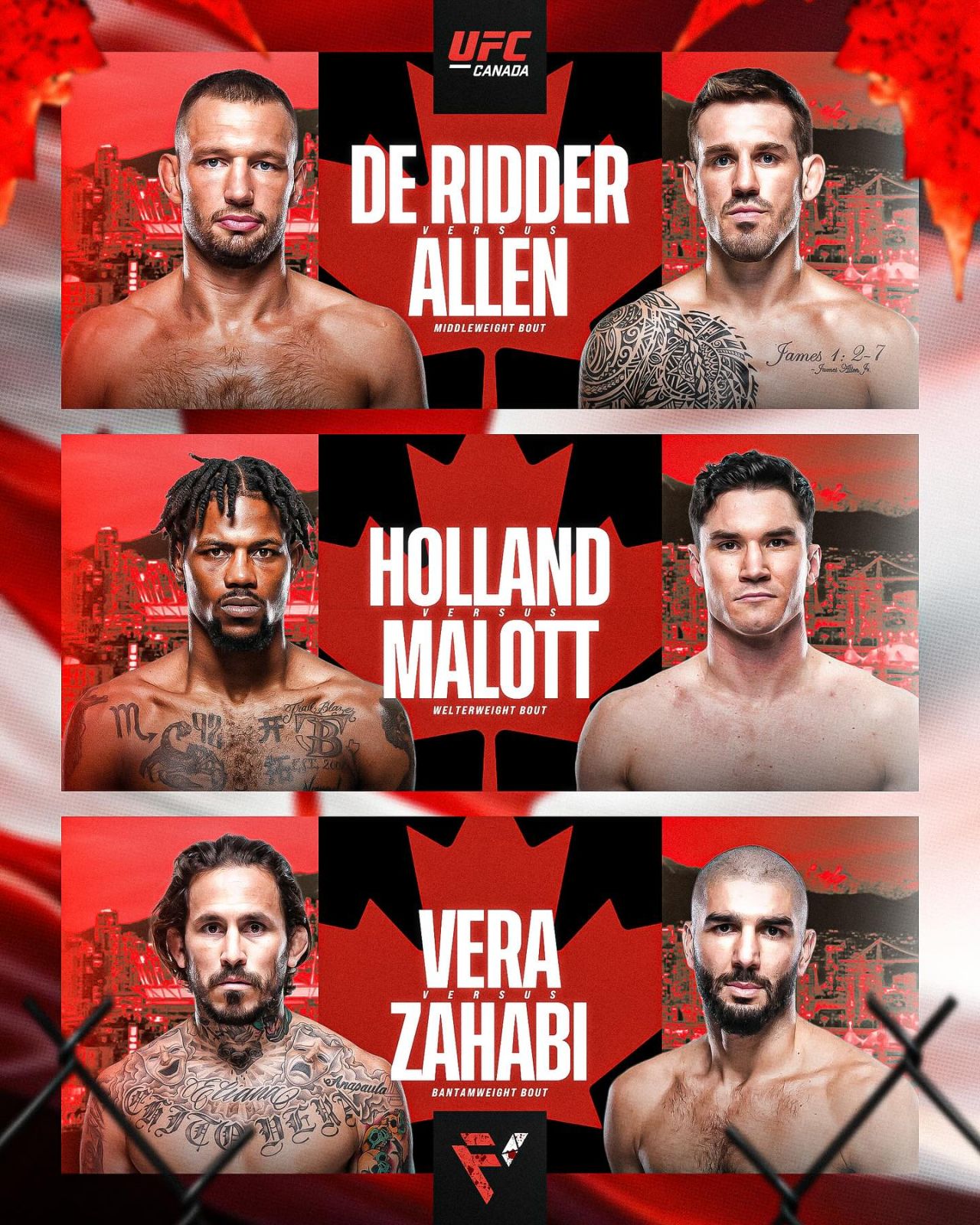 Прямая трансляция UFC Fight Night 262: Ренье де Риддер – Брендан Аллен. Смотреть онлайн