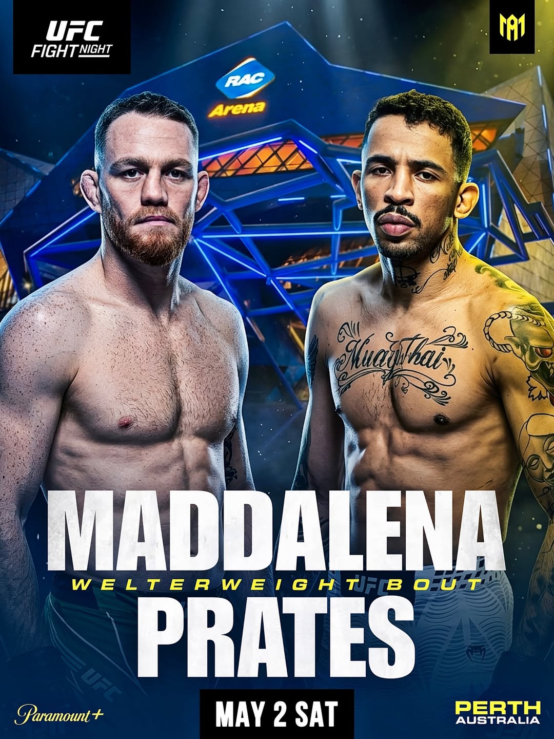 UFC Fight Night 275: Маддалена – Пратес — где смотреть, время начала и прямая трансляция