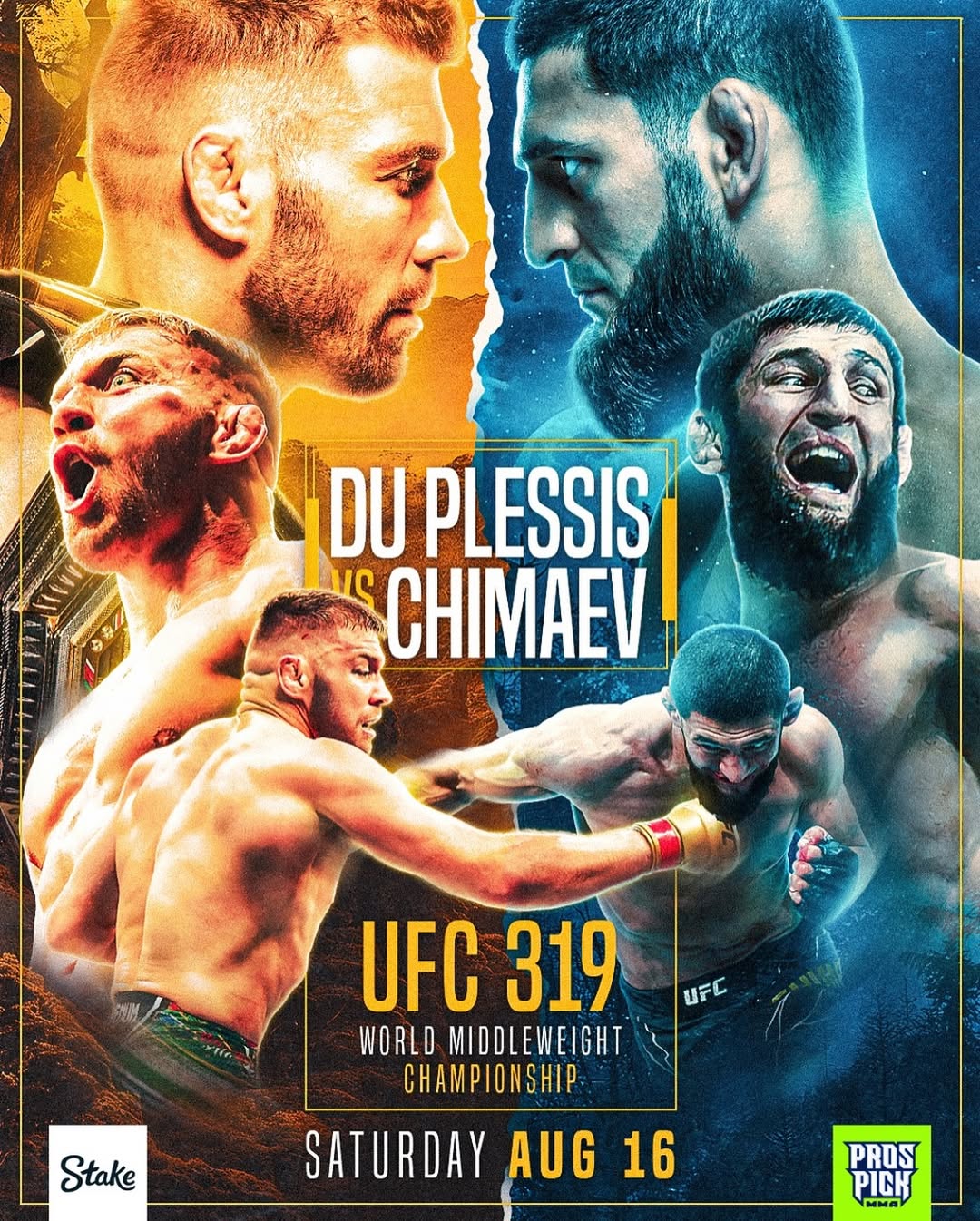 Полный кард UFC 319: Дрикус Дю Плесси – Хамзат Чимаев. Все бои шоу 17 августа в Чикаго