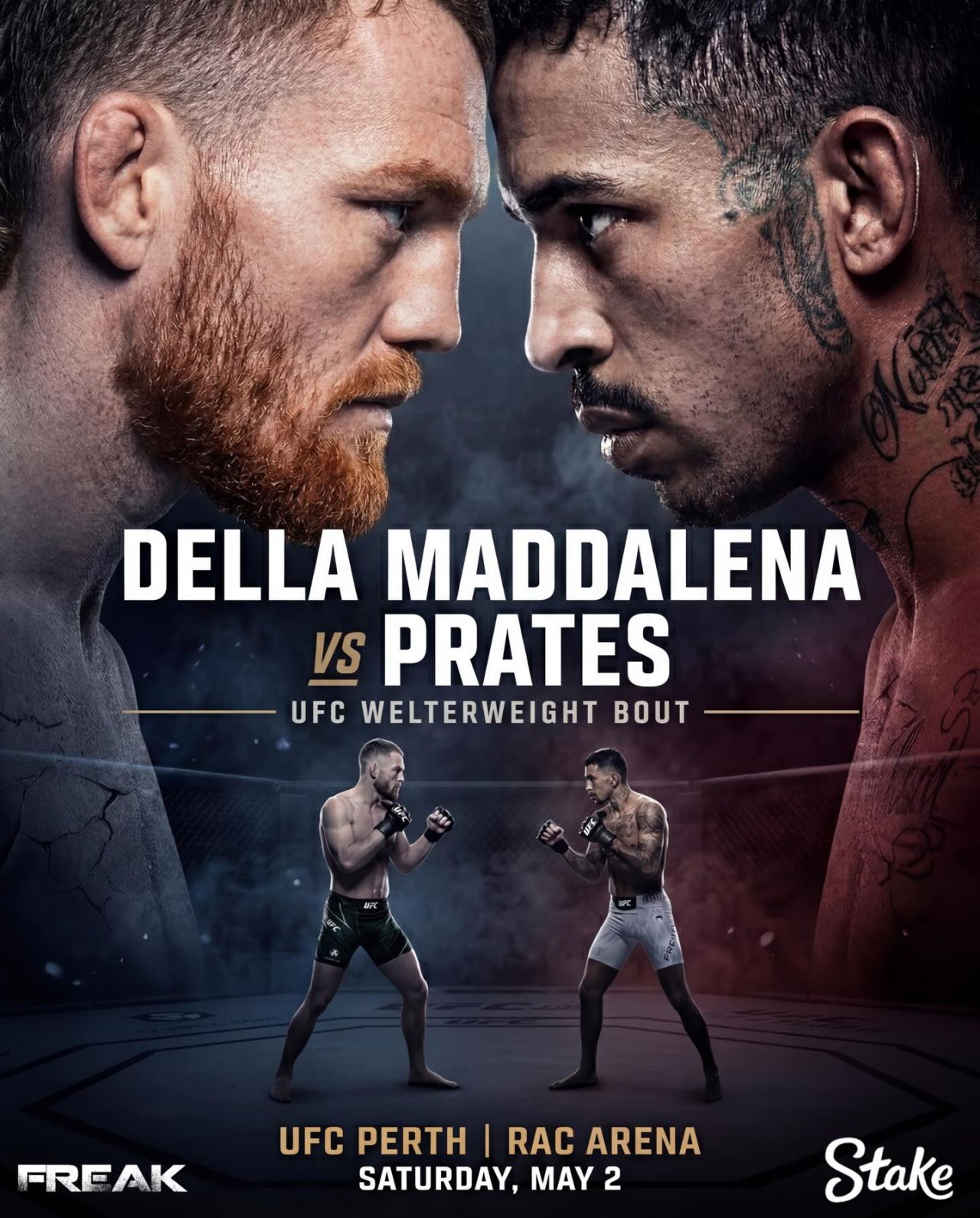 Кард UFC Fight Night 275: Джек Делла Маддалена – Карлос Пратес. Все бои шоу 2 мая