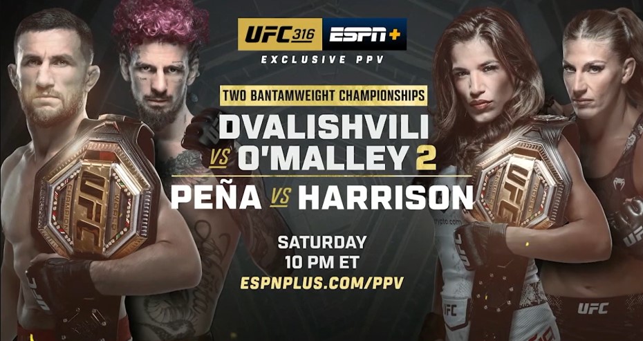 Прямая трансляция UFC 316: Мераб Двалишвили – Шон О'Мэлли 2. Смотреть онлайн Прямая трансляция UFC 316: Мераб Двалишвили – Шон О'Мэлли 2. Смотреть онлайн