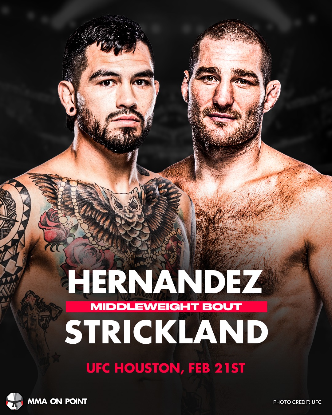 Полный кард UFC Fight Night 267: Шон Стриклэнд – Энтони Эрнандес. Все бои шоу 22 февраля Полный кард UFC Fight Night 267: Шон Стриклэнд – Энтони Эрнандес. Все бои шоу 22 февраля