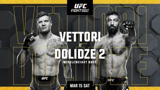 Полный кард UFC Fight Night 254: Веттори-Долидзе 2. Все бои шоу 15 марта