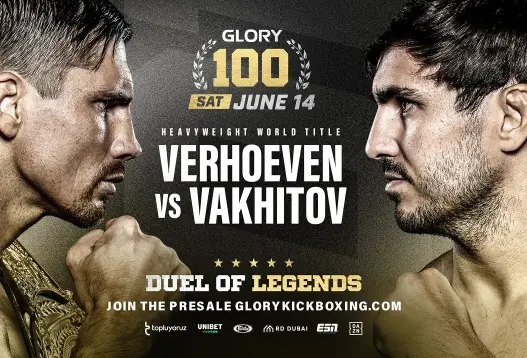 Полный кард Glory 100: Рико Верхувен – Артём Вахитов. Все бои супершоу 14 июня
