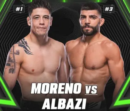 Прямая трансляция UFC Fight Night 246: Брэндон Морено – Амир Альбази. Смотреть онлайн