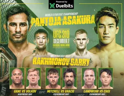Прямая трансляция UFC 310: Пантожа – Асакура, Рахмонов – Гэрри. Смотреть онлайн